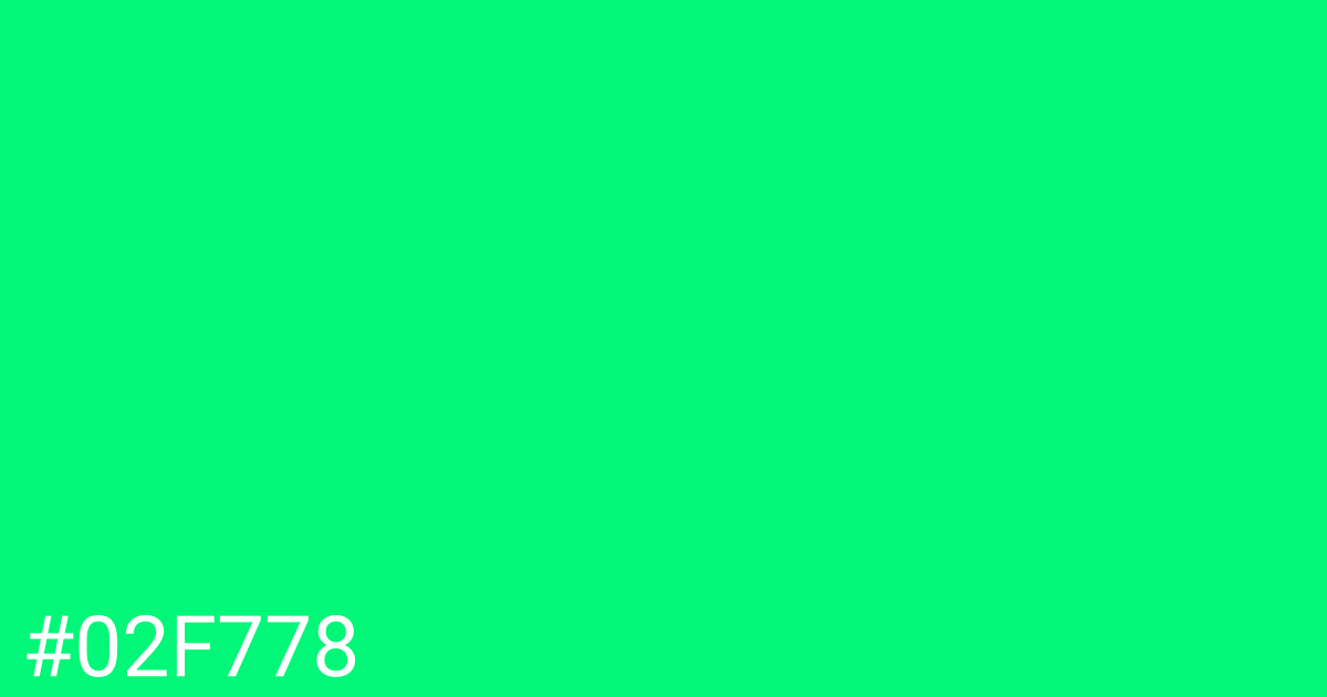 Hex color #02f778 graphic