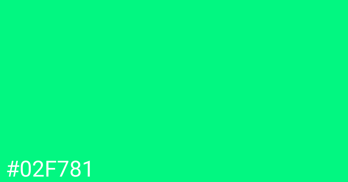 Hex color #02f781 graphic