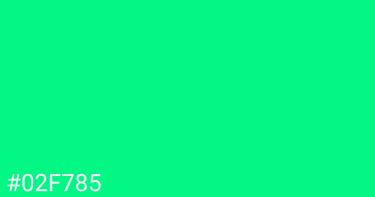 Hex color #02f785 graphic