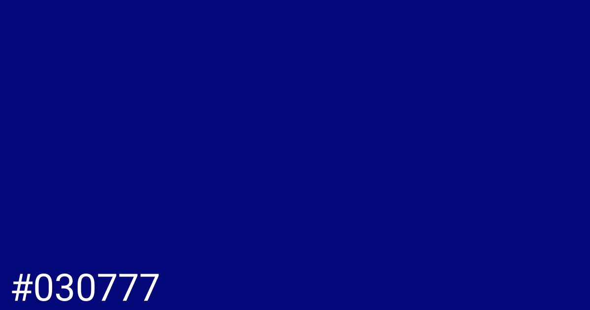 Hex color #030777 graphic