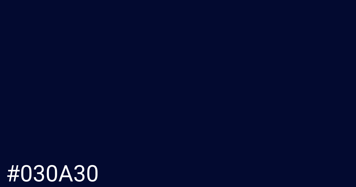 Hex color #030a30 graphic