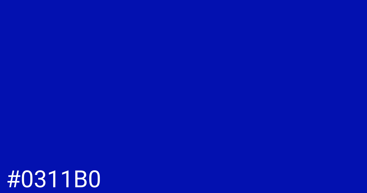 Hex color #0311b0 graphic