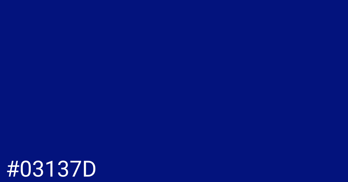 Hex color #03137d graphic