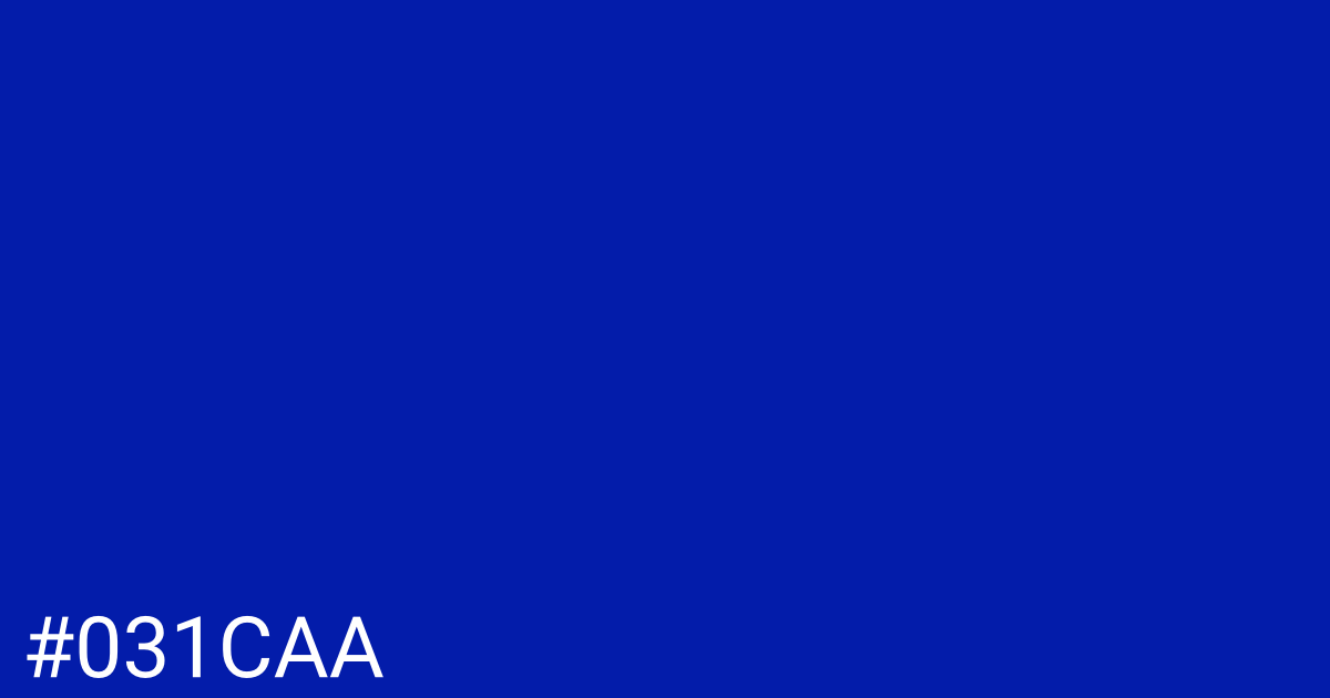 Hex color #031caa graphic