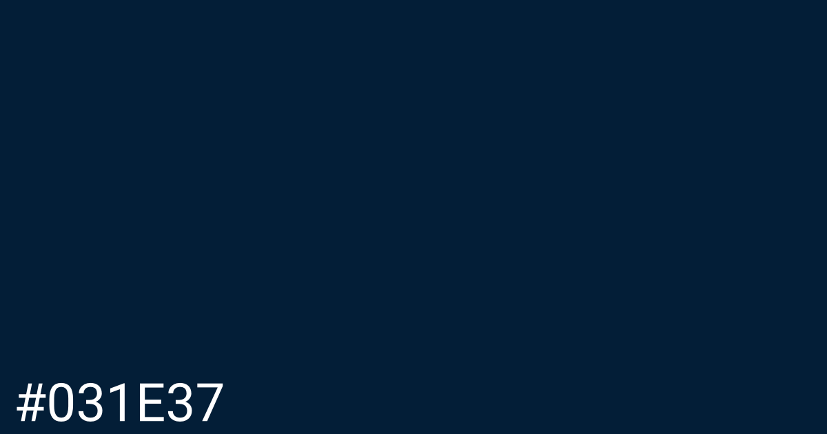 Hex color #031e37 graphic