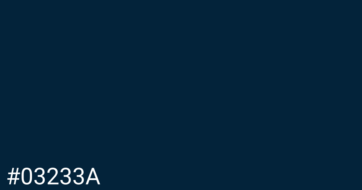 Hex color #03233a graphic