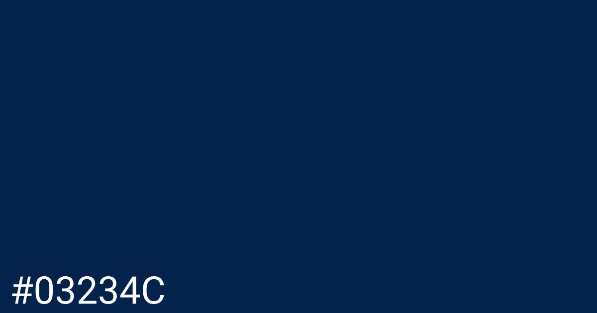 Hex color #03234c graphic