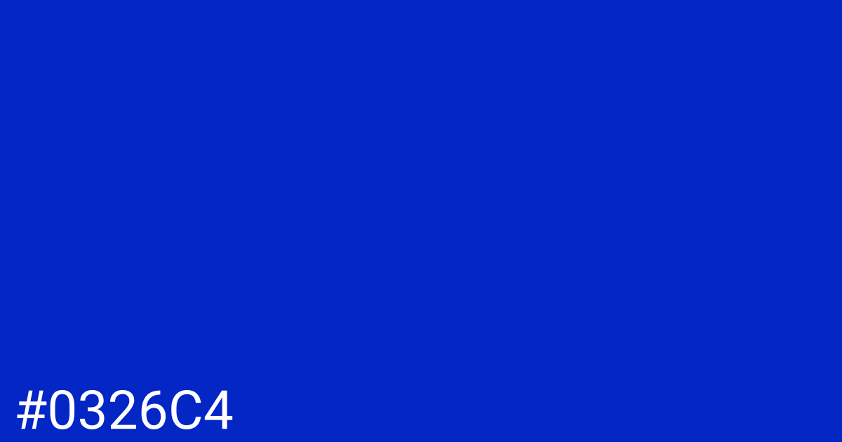 Hex color #0326c4 graphic