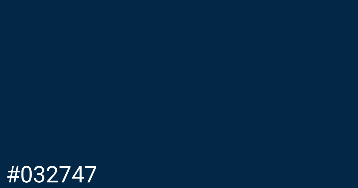 Hex color #032747 graphic