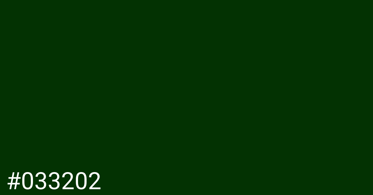 Hex color #033202 graphic