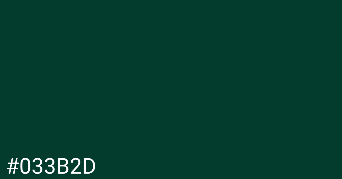 Hex color #033b2d graphic