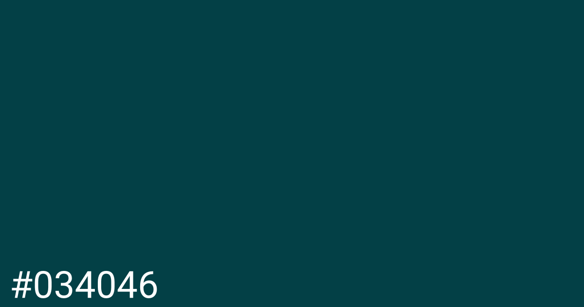 Hex color #034046 graphic