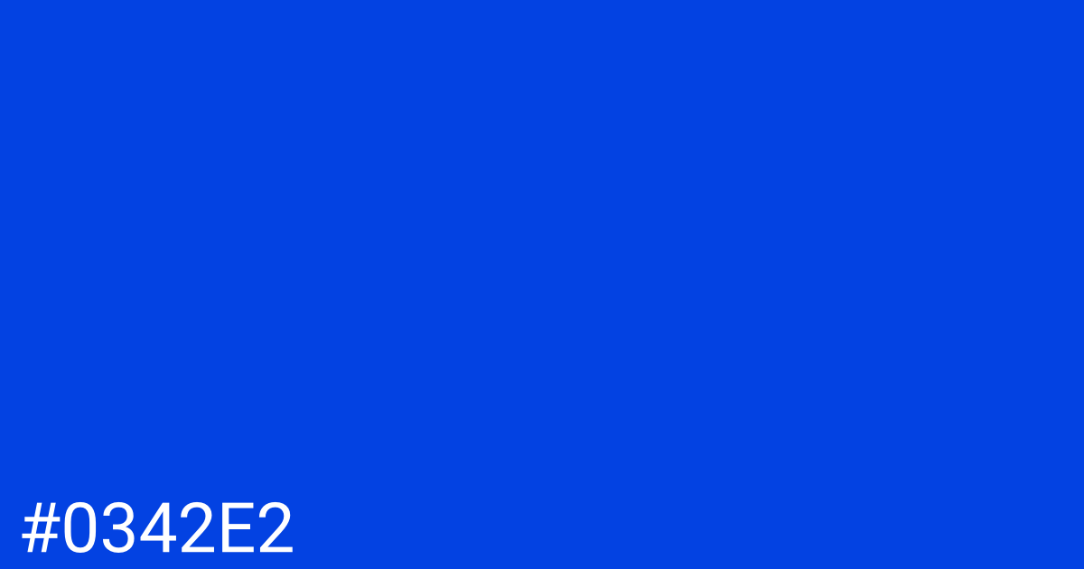 Hex color #0342e2 graphic