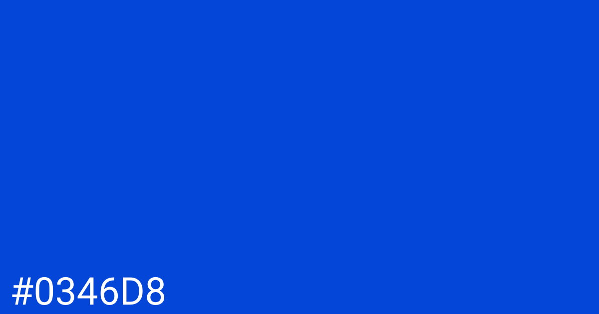 Hex color #0346d8 graphic