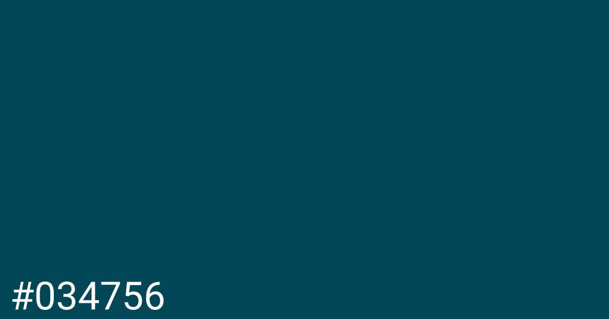 Hex color #034756 graphic