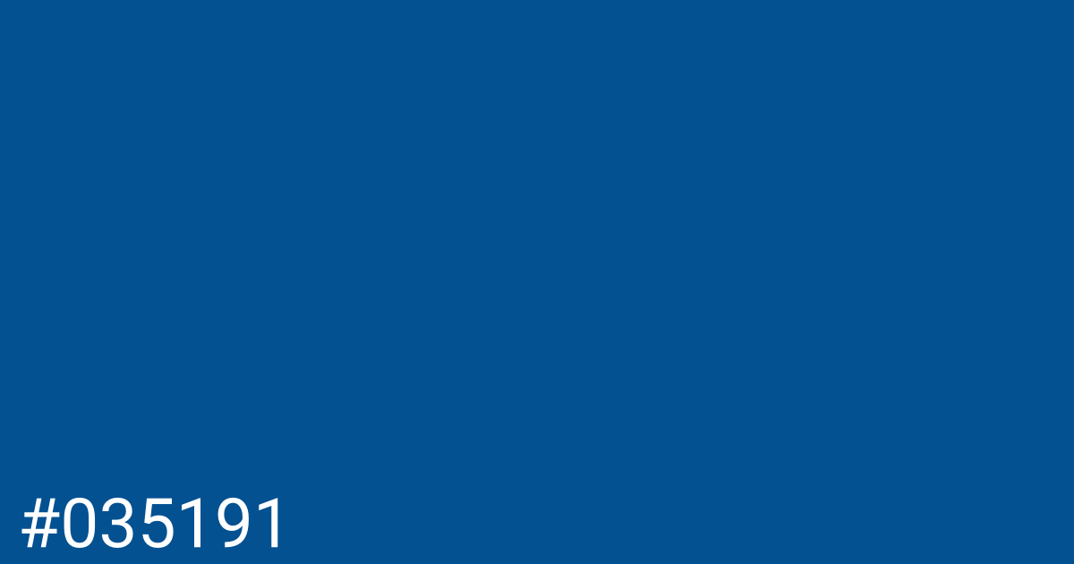 Hex color #035191 graphic
