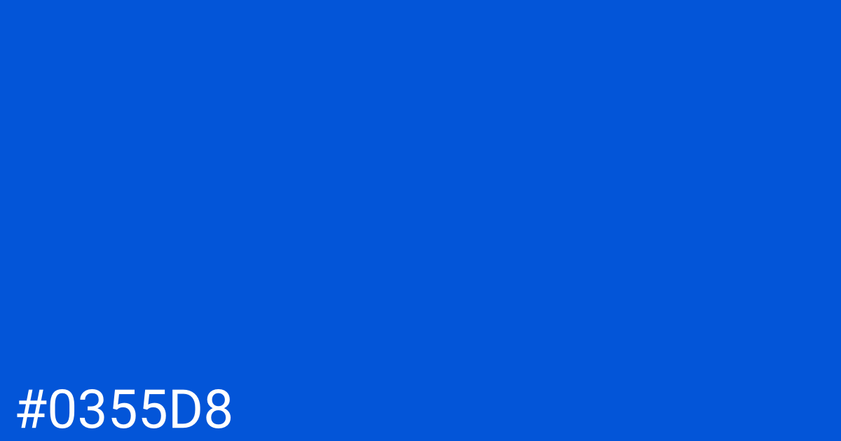 Hex color #0355d8 graphic