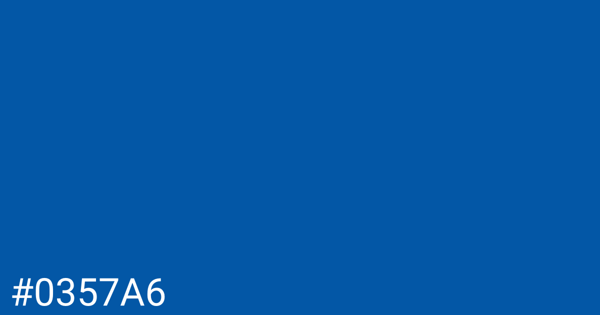 Hex color #0357a6 graphic