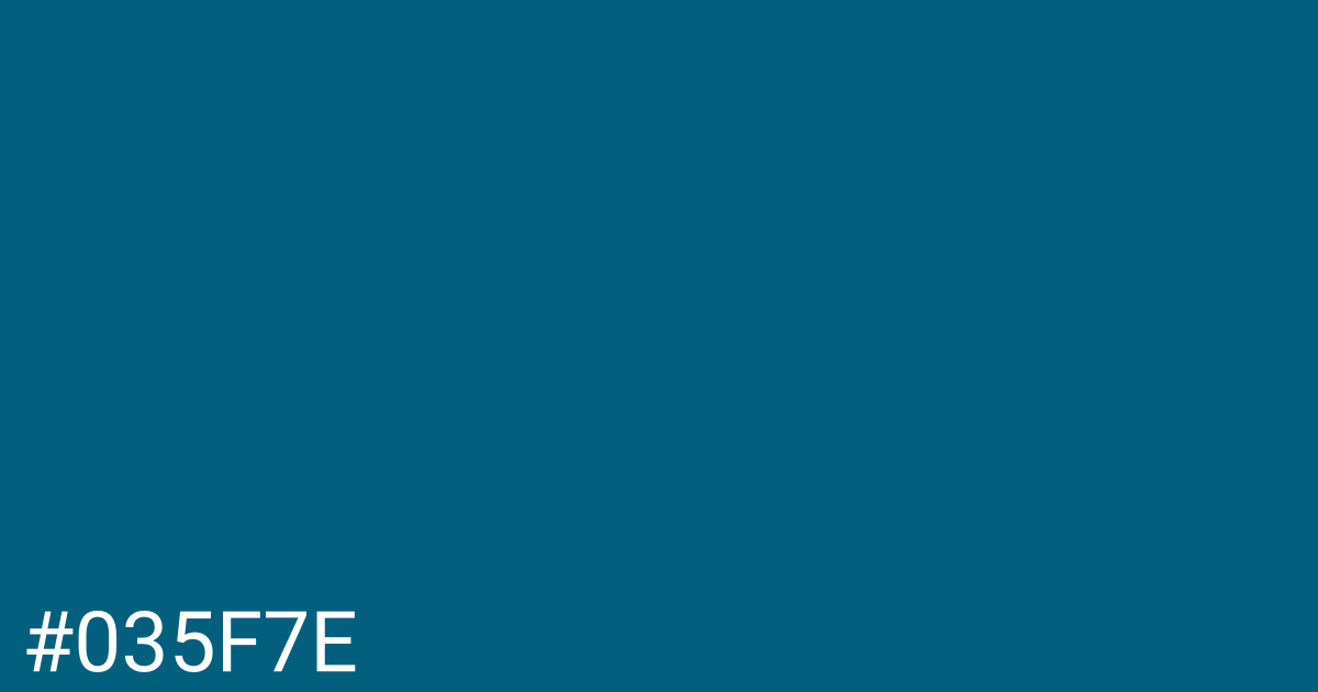 Hex color #035f7e graphic