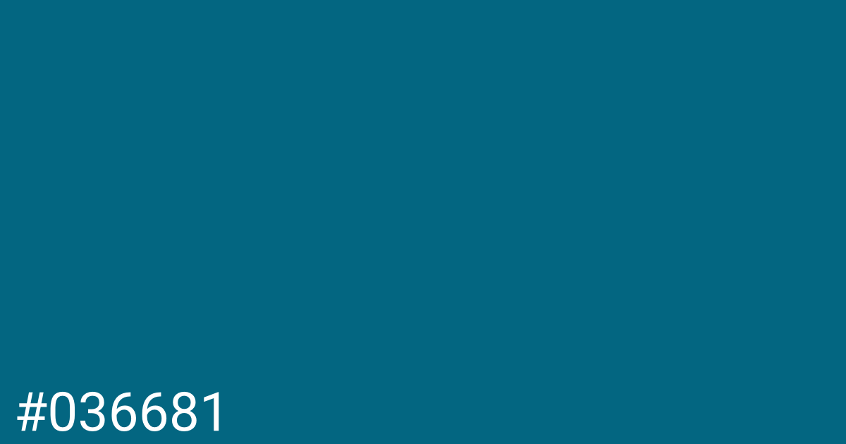 Hex color #036681 graphic