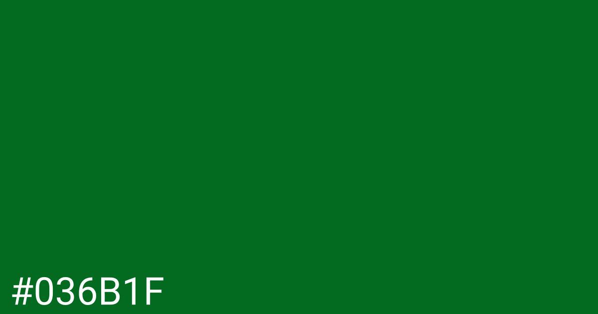 Hex color #036b1f graphic