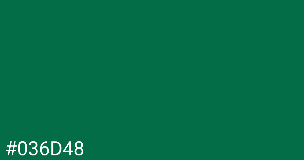 Hex color #036d48 graphic