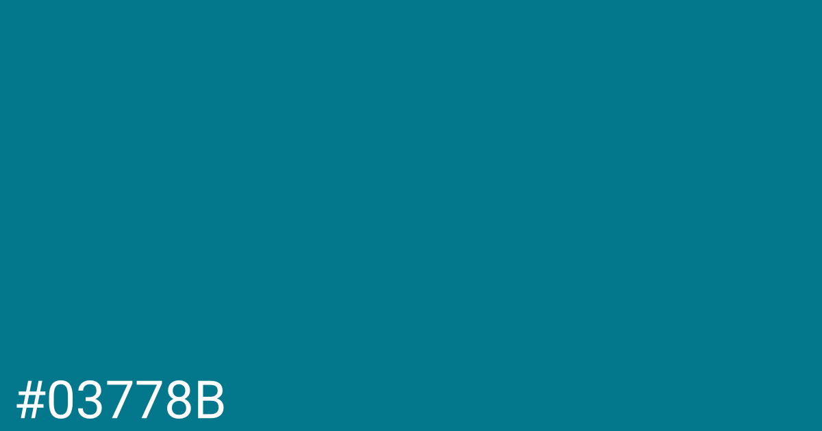 Hex color #03778b graphic