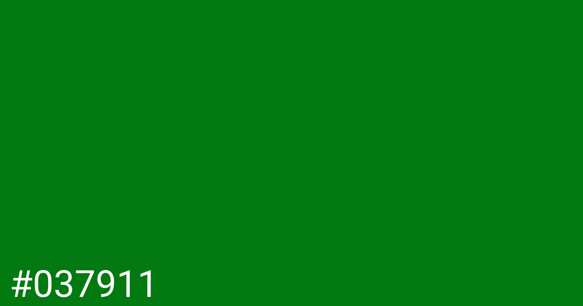 Hex color #037911 graphic