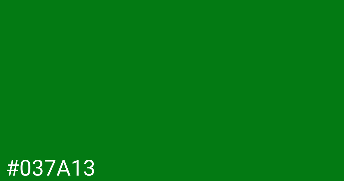 Hex color #037a13 graphic