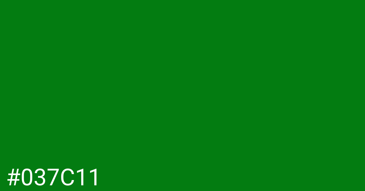 Hex color #037c11 graphic