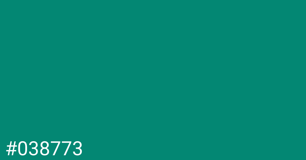 Hex color #038773 graphic