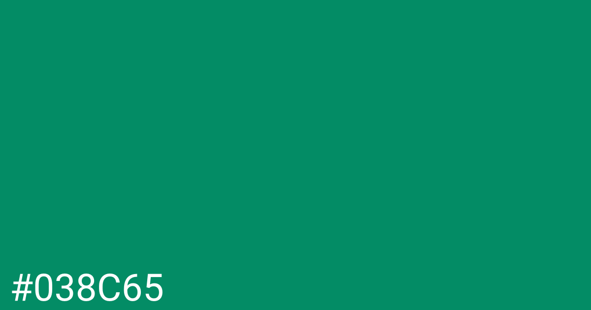 Hex color #038c65 graphic