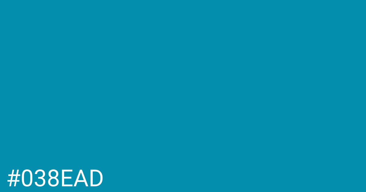 Hex color #038ead graphic