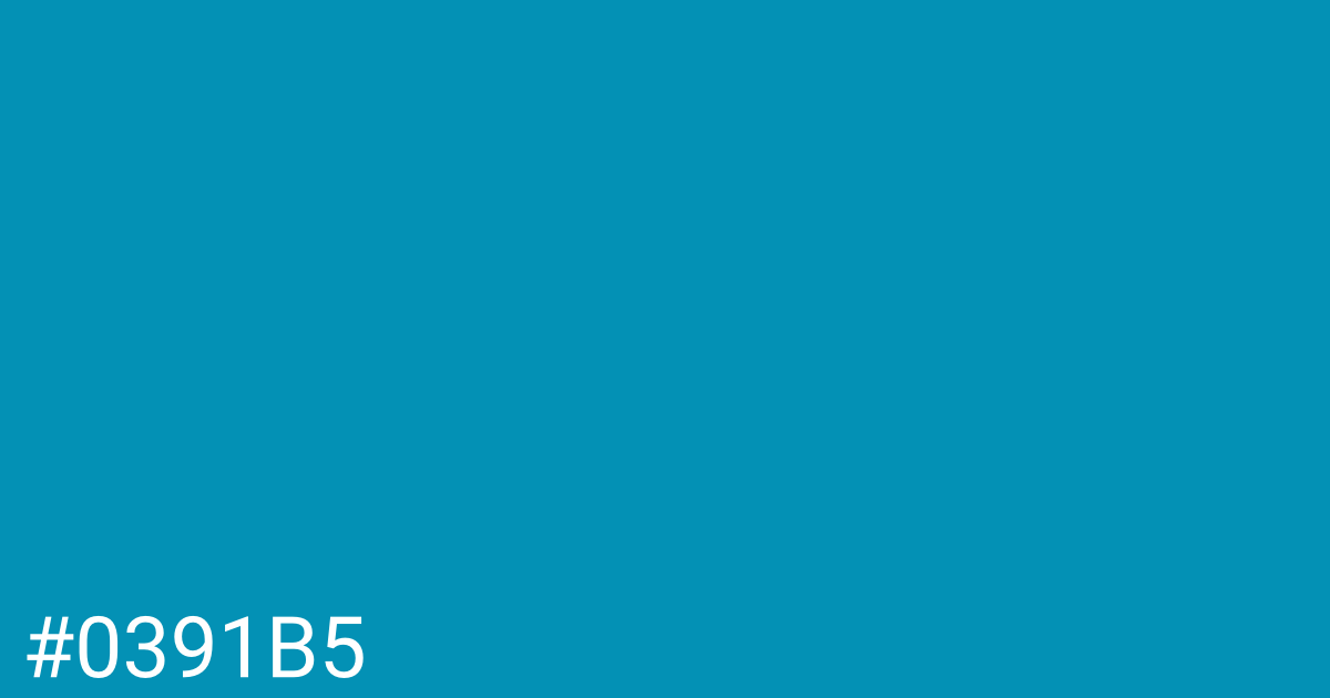 Hex color #0391b5 graphic