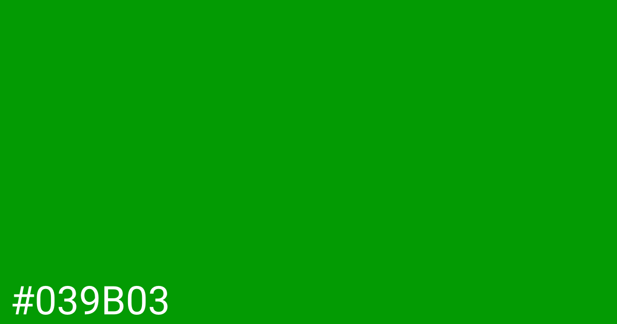 Hex color #039b03 graphic