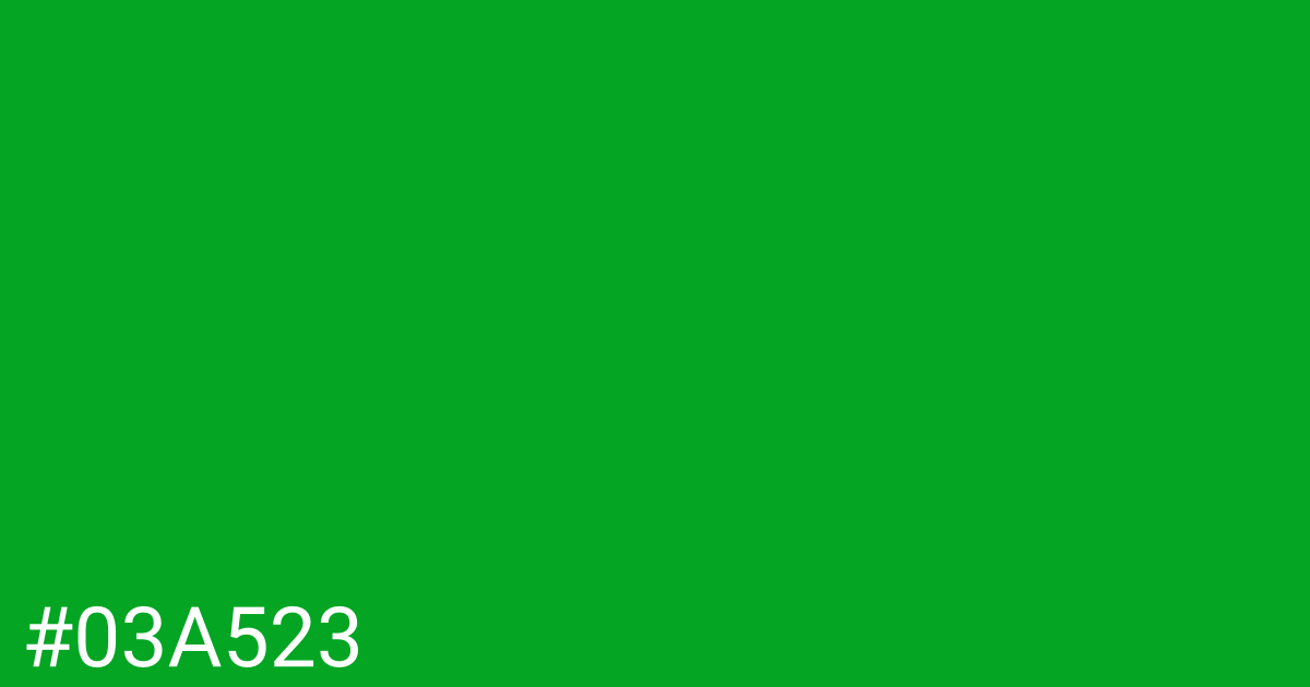 Hex color #03a523 graphic