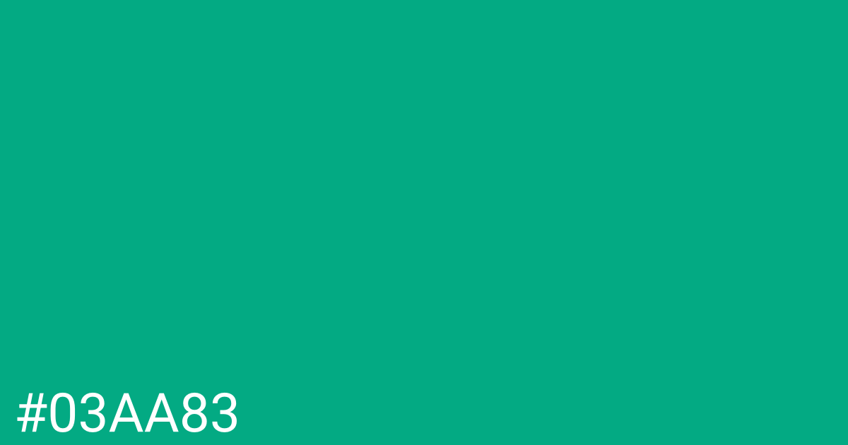 Hex color #03aa83 graphic