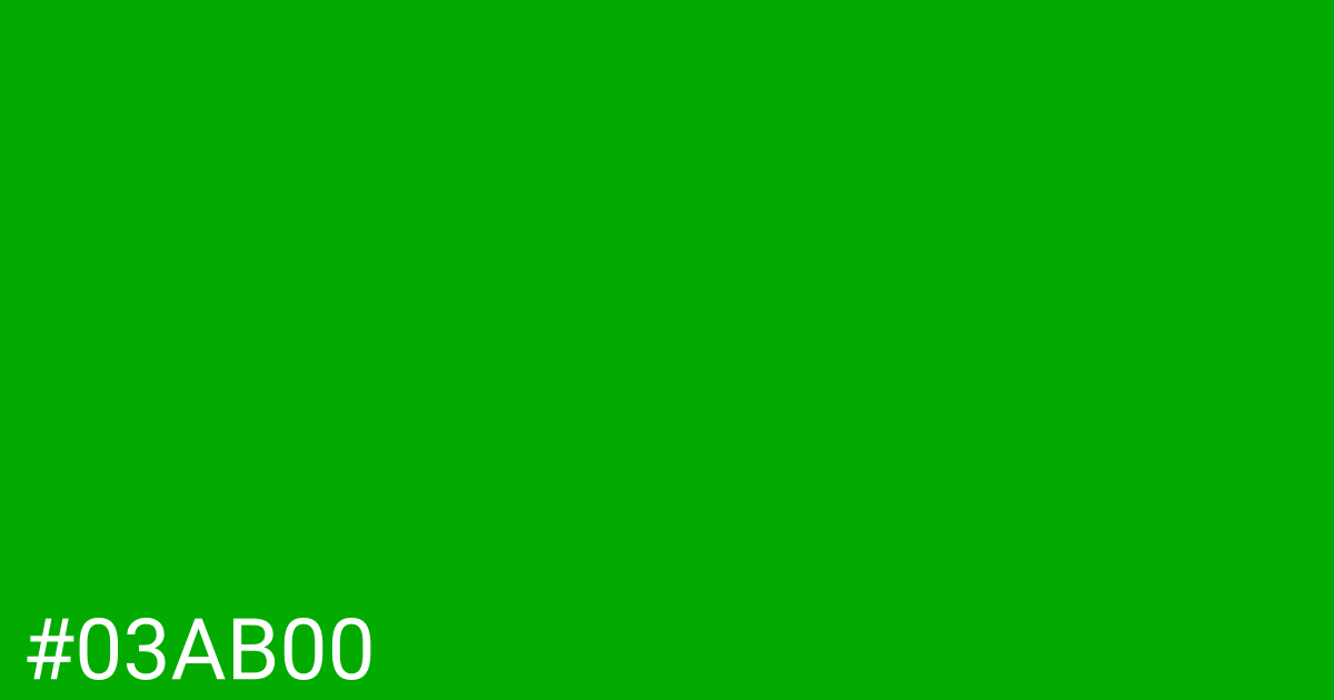 Hex color #03ab00 graphic