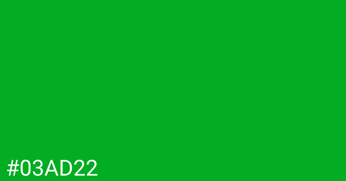 Hex color #03ad22 graphic