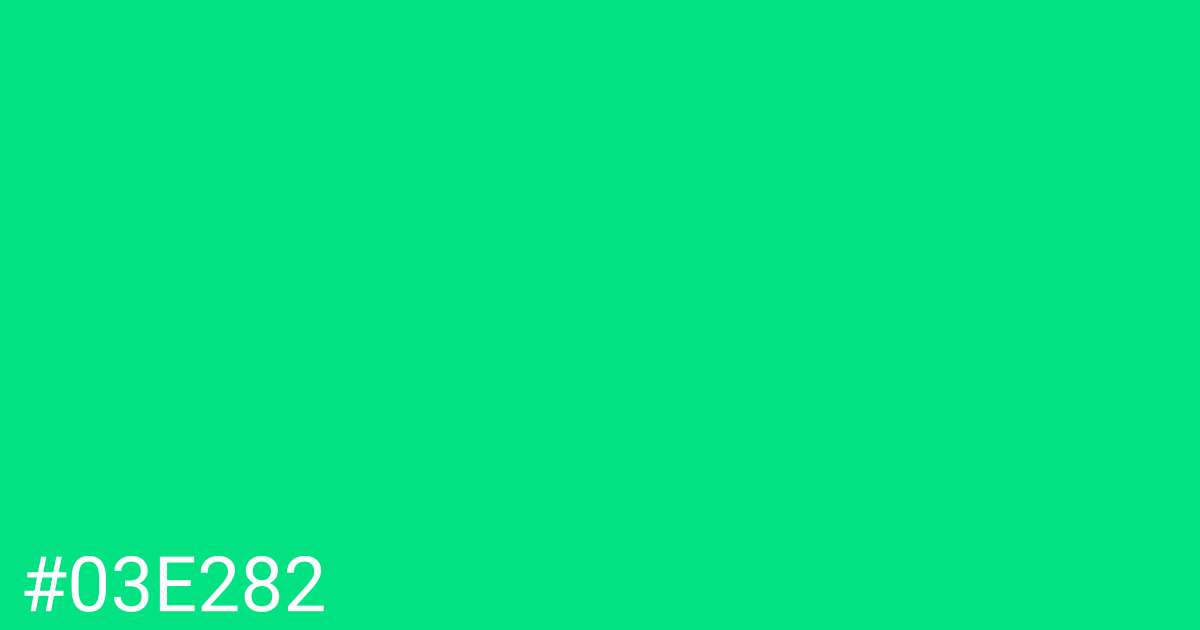 Hex color #03e282 graphic