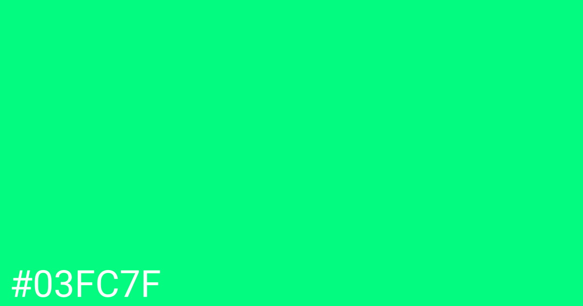 Hex color #03fc7f graphic