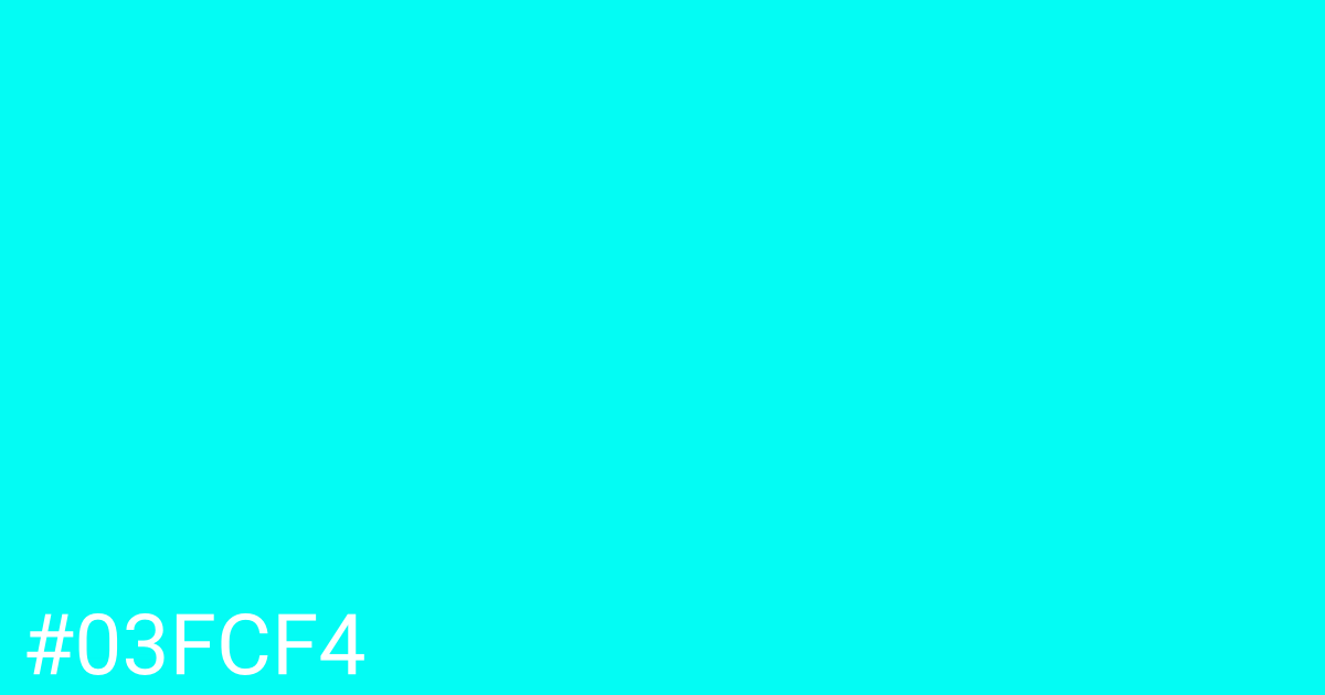 Hex color #03fcf4 graphic