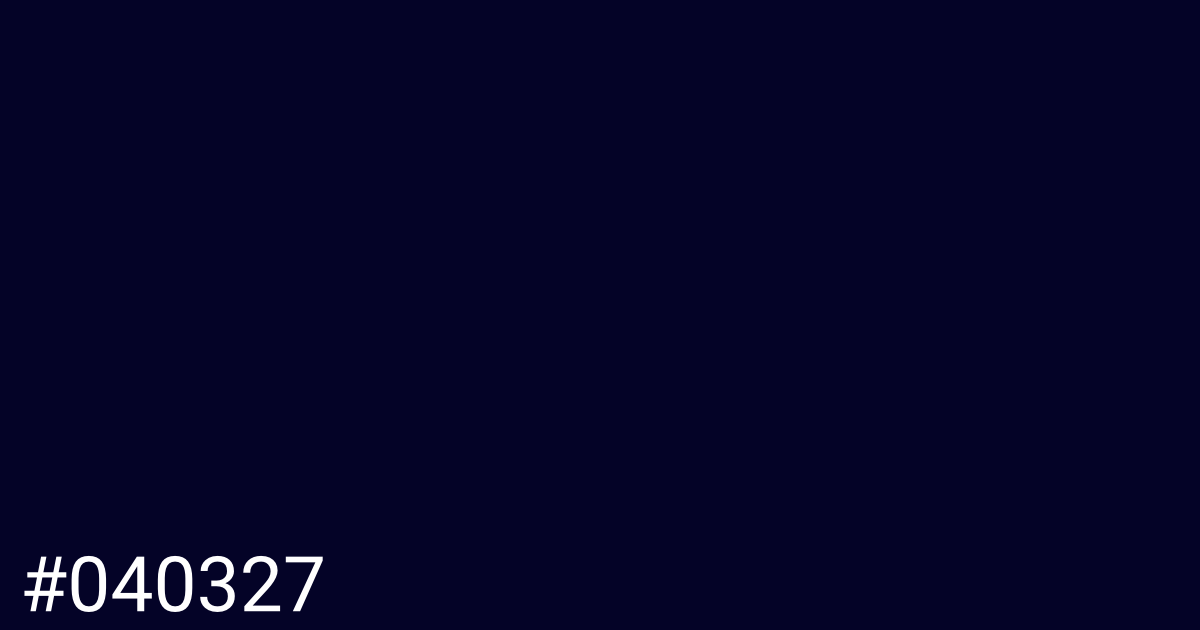 Hex color #040327 graphic