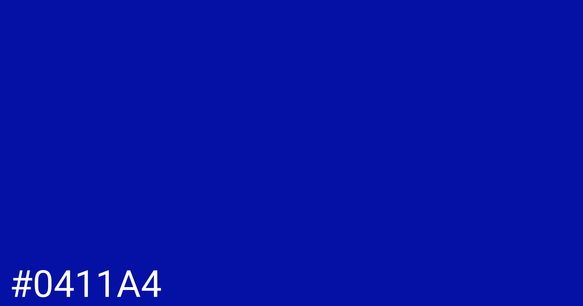 Hex color #0411a4 graphic