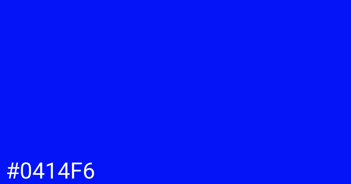 Hex color #0414f6 graphic