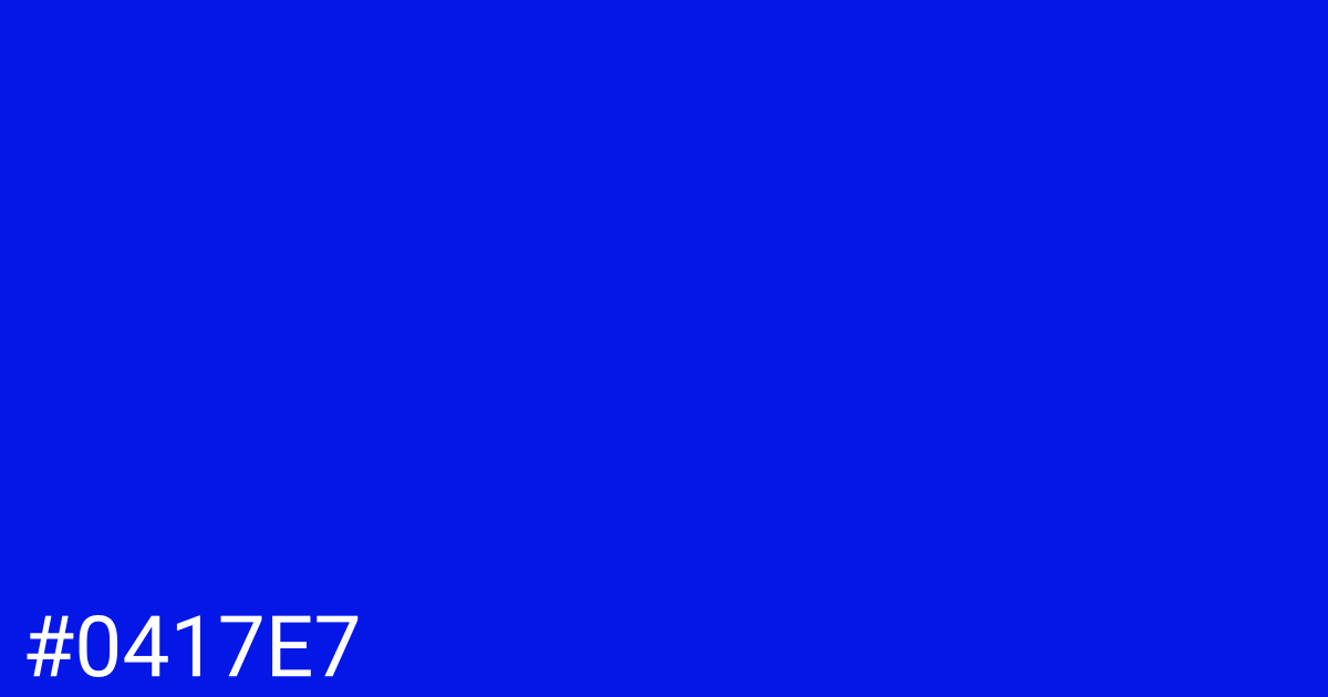 Hex color #0417e7 graphic