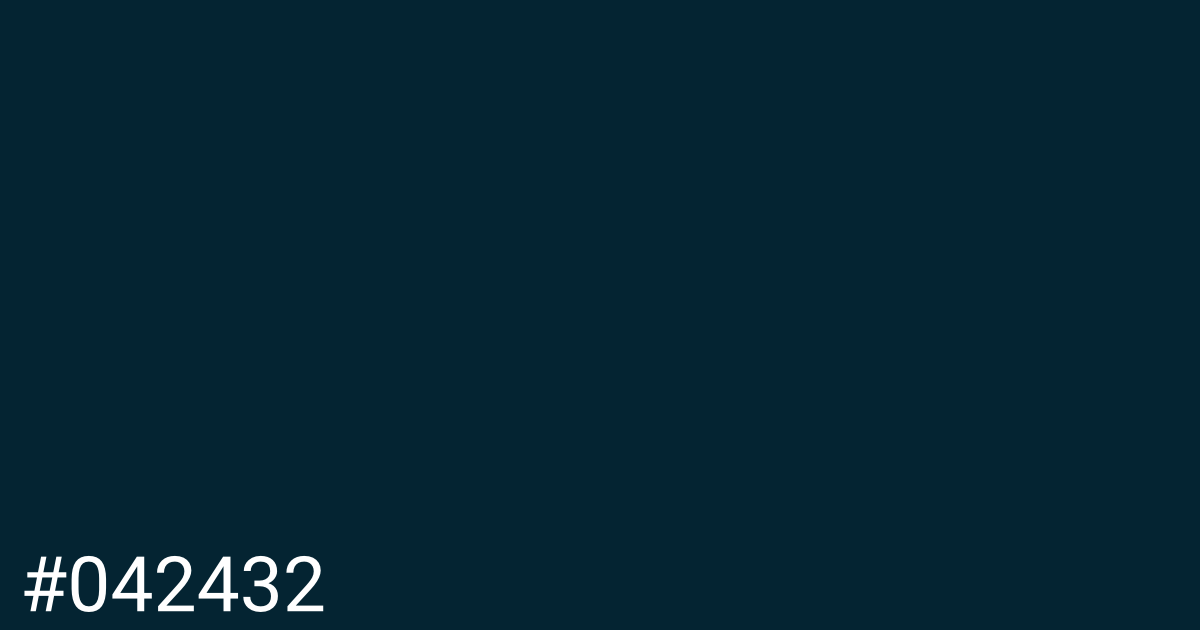 Hex color #042432 graphic