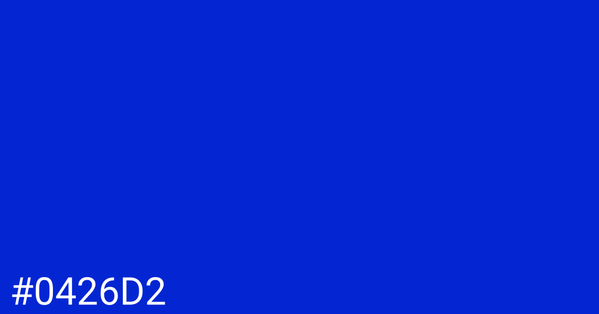 Hex color #0426d2 graphic