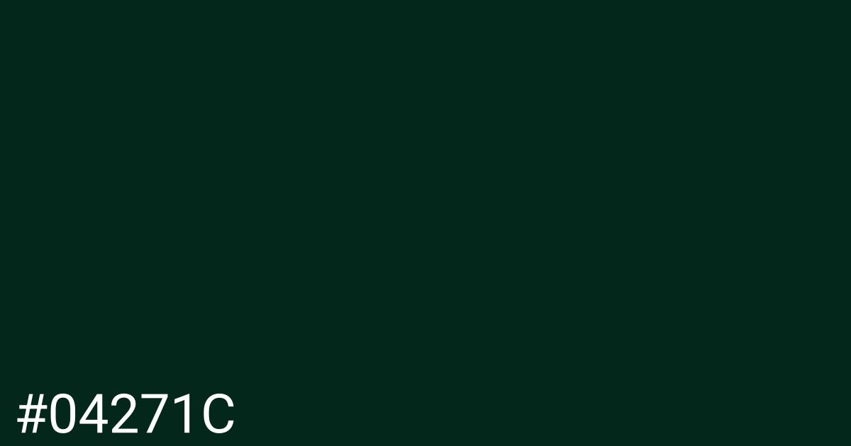 Hex color #04271c graphic
