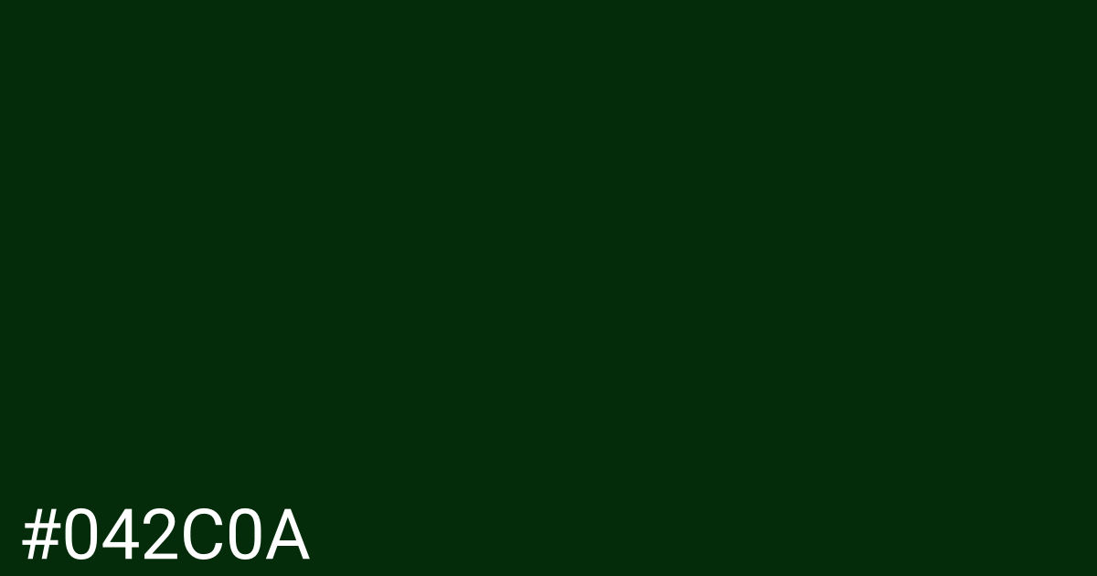 Hex color #042c0a graphic